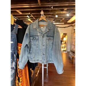 Vintage 1980s Gap Light Wash Denim Jacket - Size L